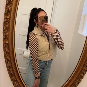 SHEIN Cream Puffer Vest